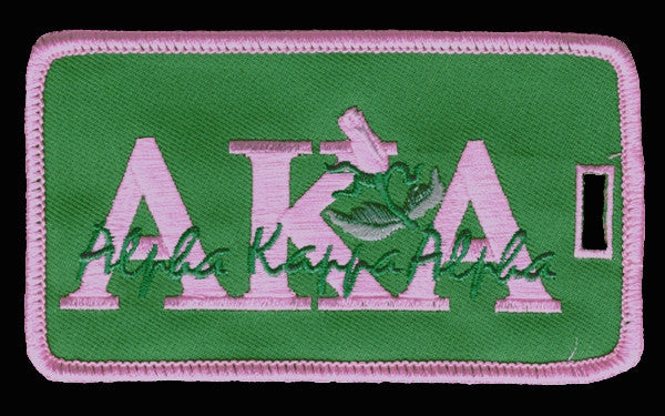 Alpha Kappa Alpha luggage tag 