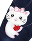 Baby Cartoon Bowknot Cat Soft Overalls