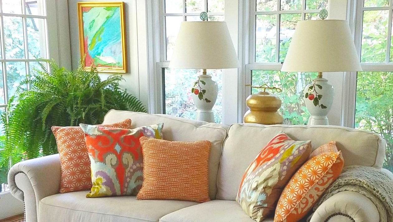 living room throw pillows