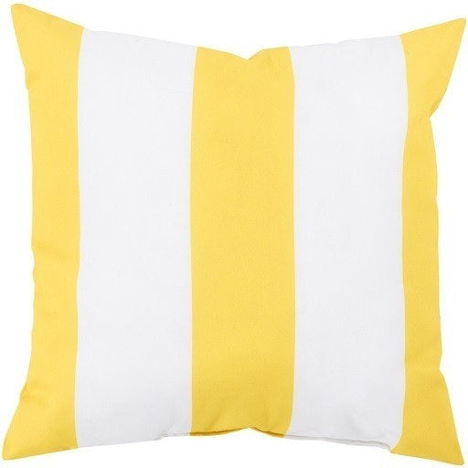 Beach Stripe Yellow Outdoor Pillow 
