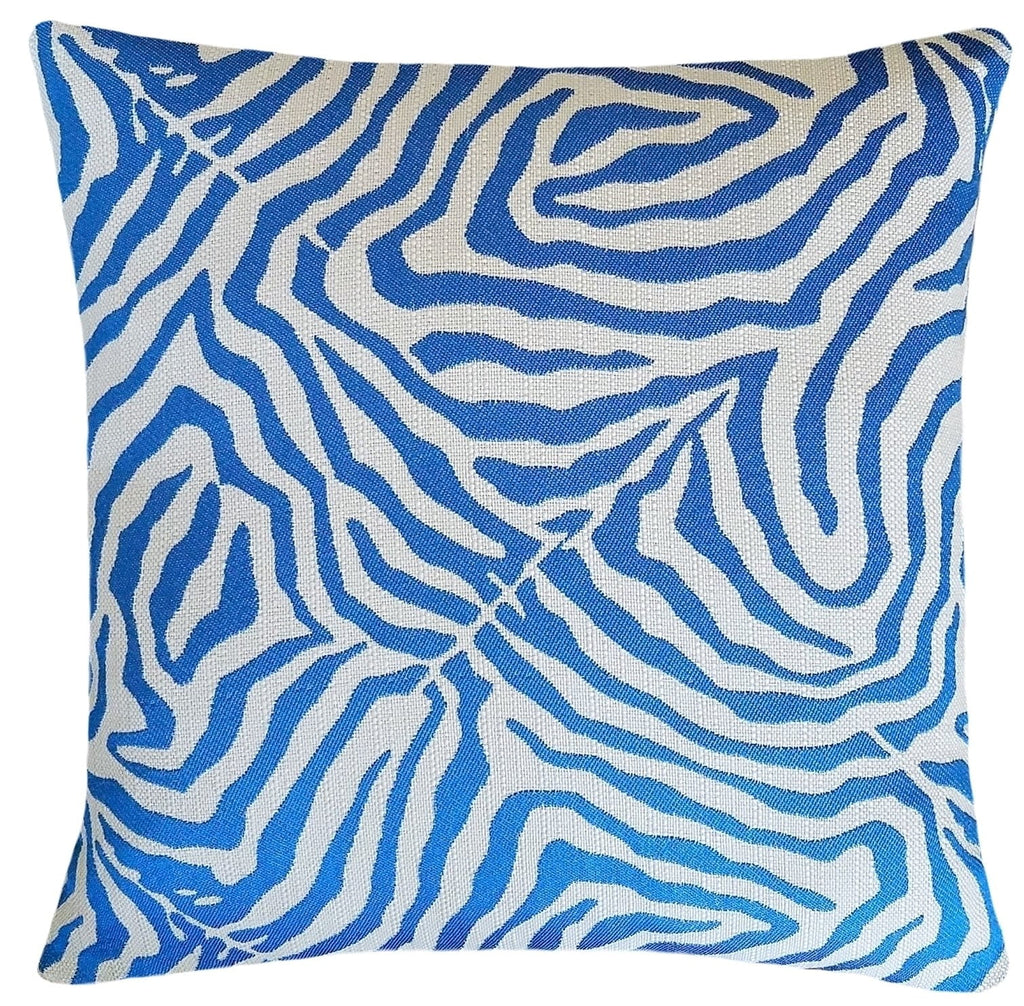 Cobalt Bright Blue Zebra Throw Pillow Find Designer Pillows