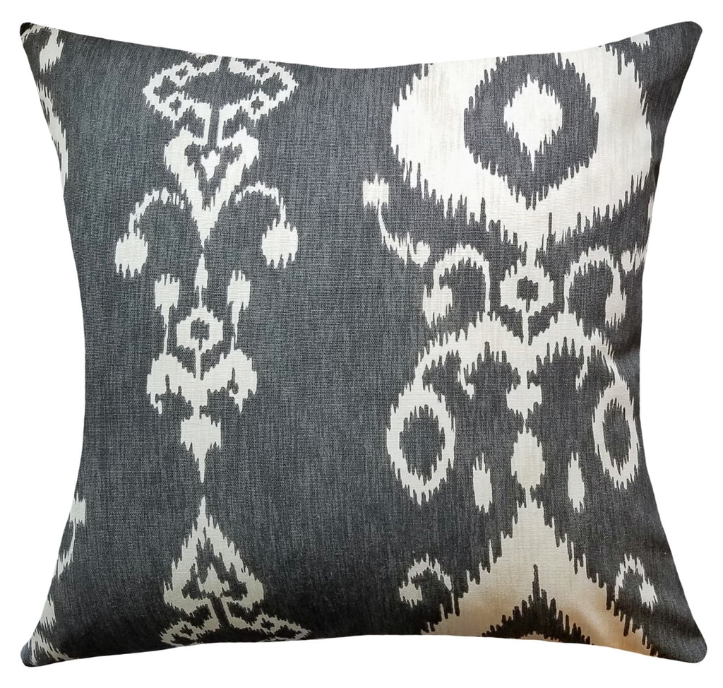 Nora Grey Ikat Pattern Throw Pillows 