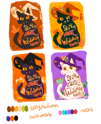 color options for lettering sketches