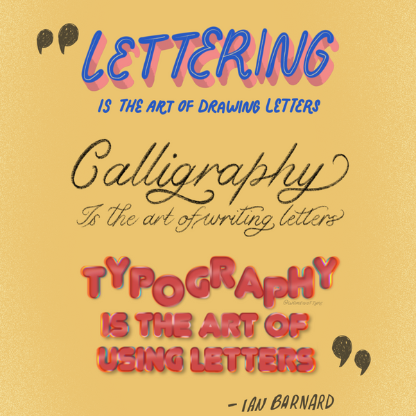 lettering calligraphy and typography quote 