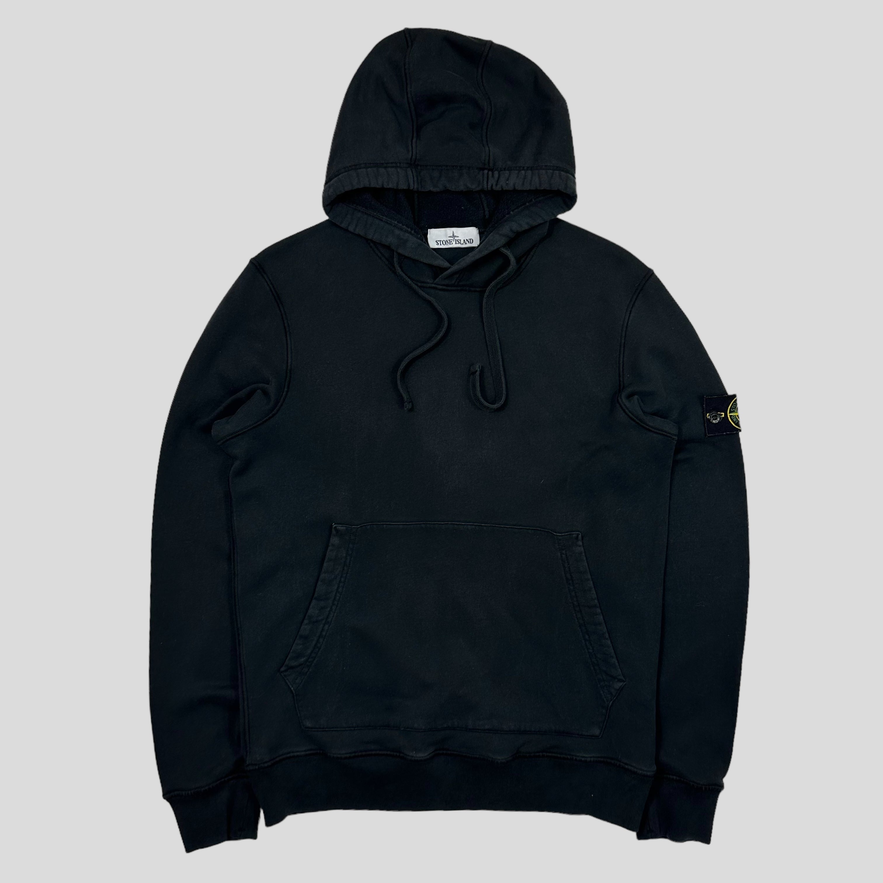 image of Stone Island AW20 Black Pullover Hoodie - M