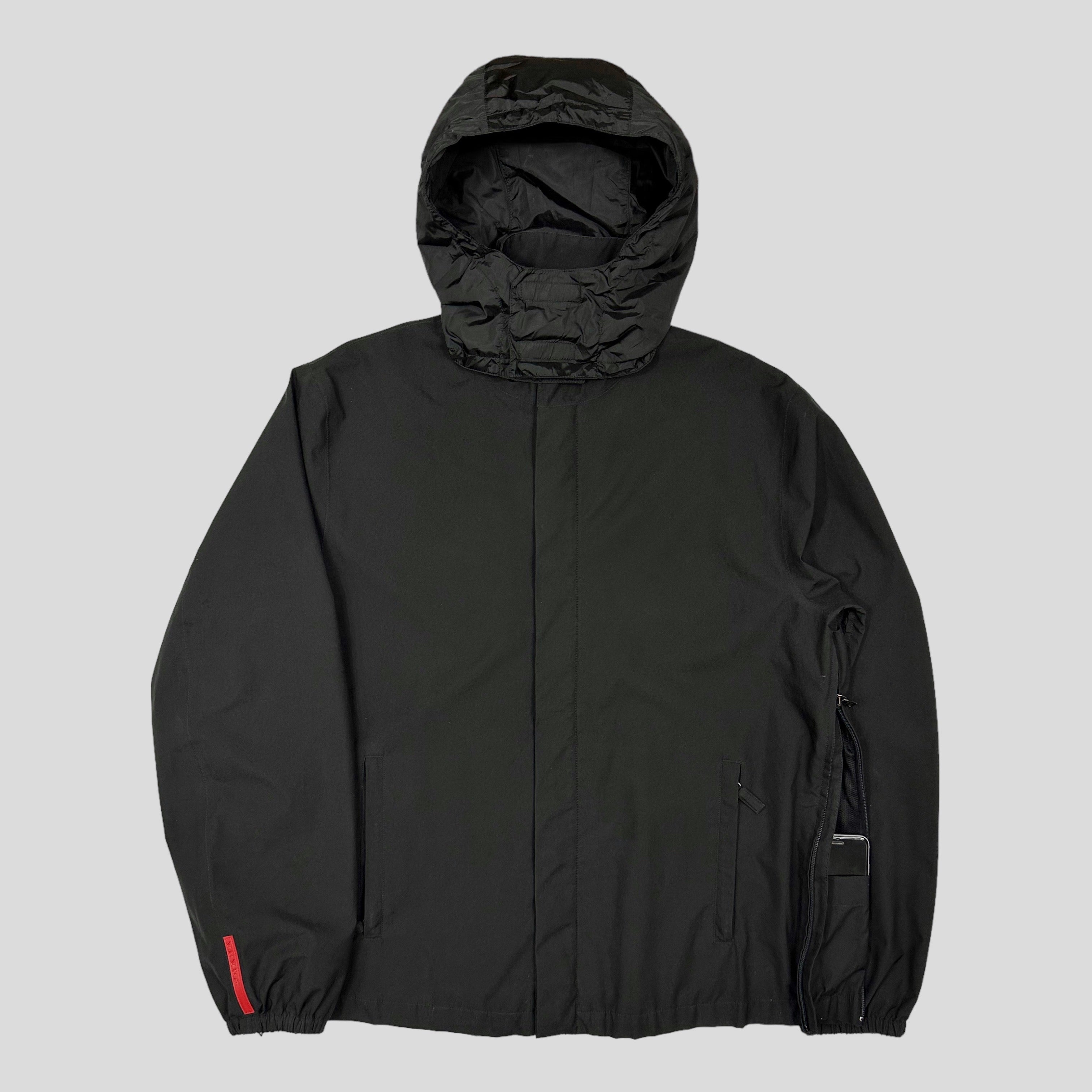 Prada AW01 Insulated Goretex Jacket with Nylon Pocket Hood - L/XL