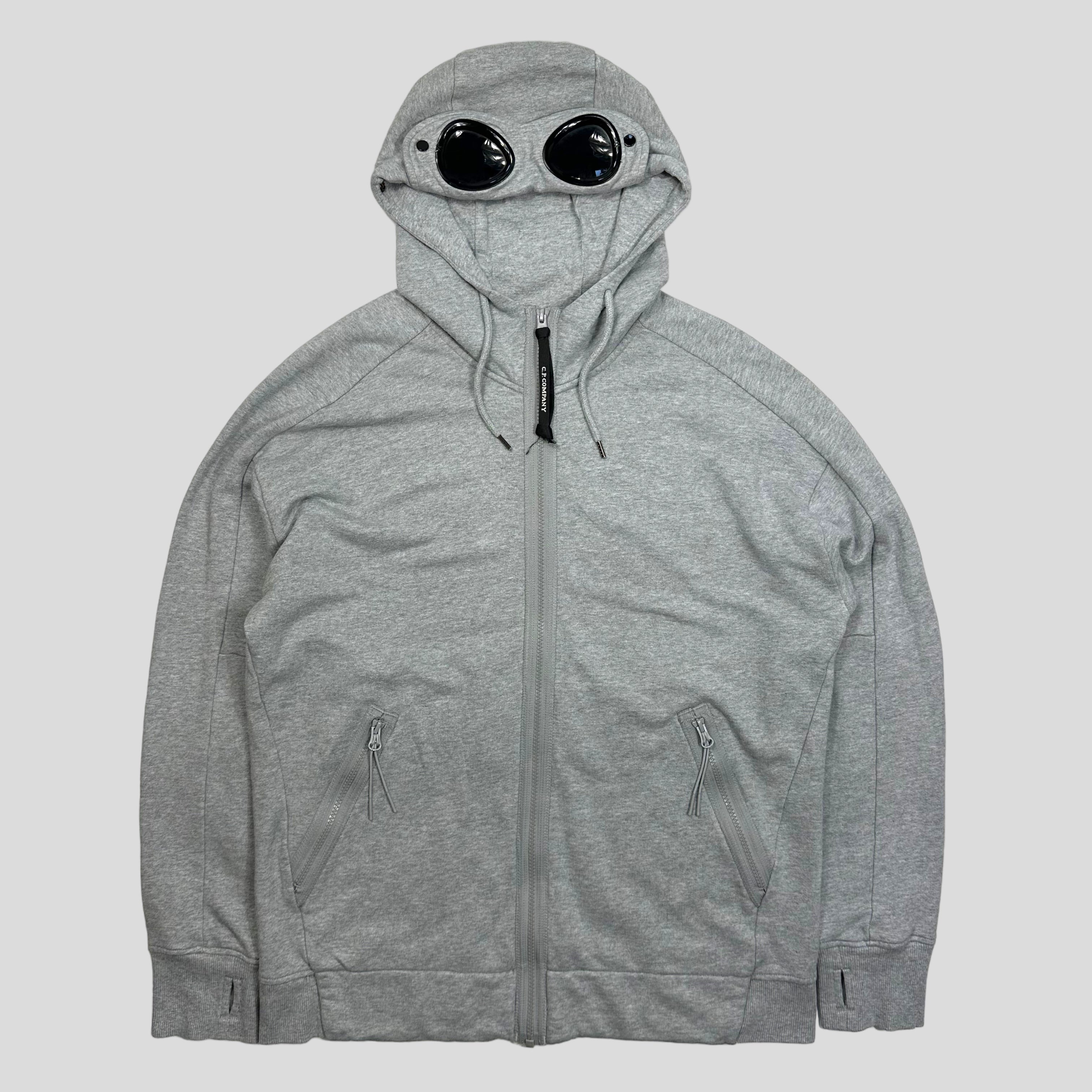 image of CP Company Goggle Hood Thick Zip-up Hoodie - L