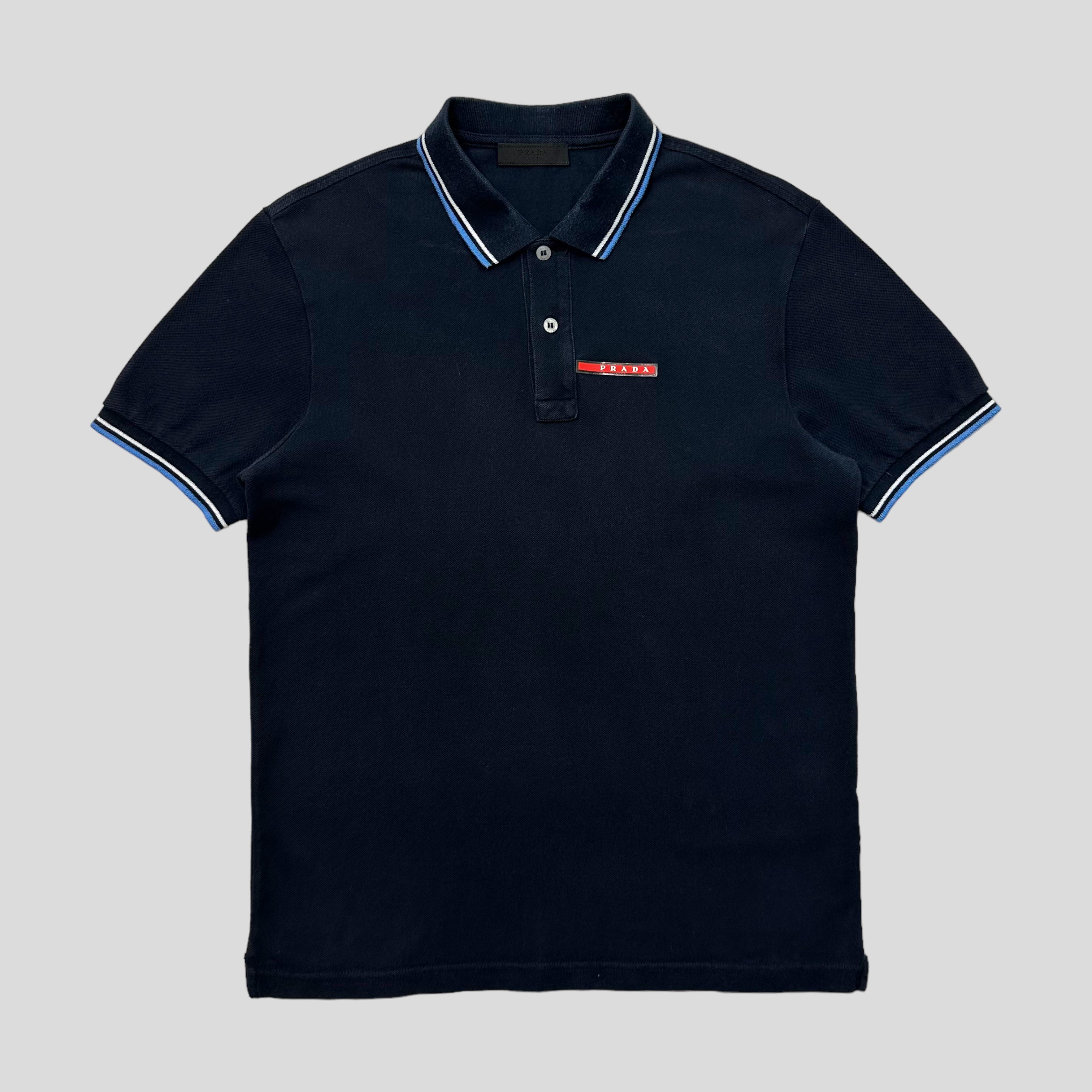 image of Prada Milano 2017 Red Tab Polo Shirt - M