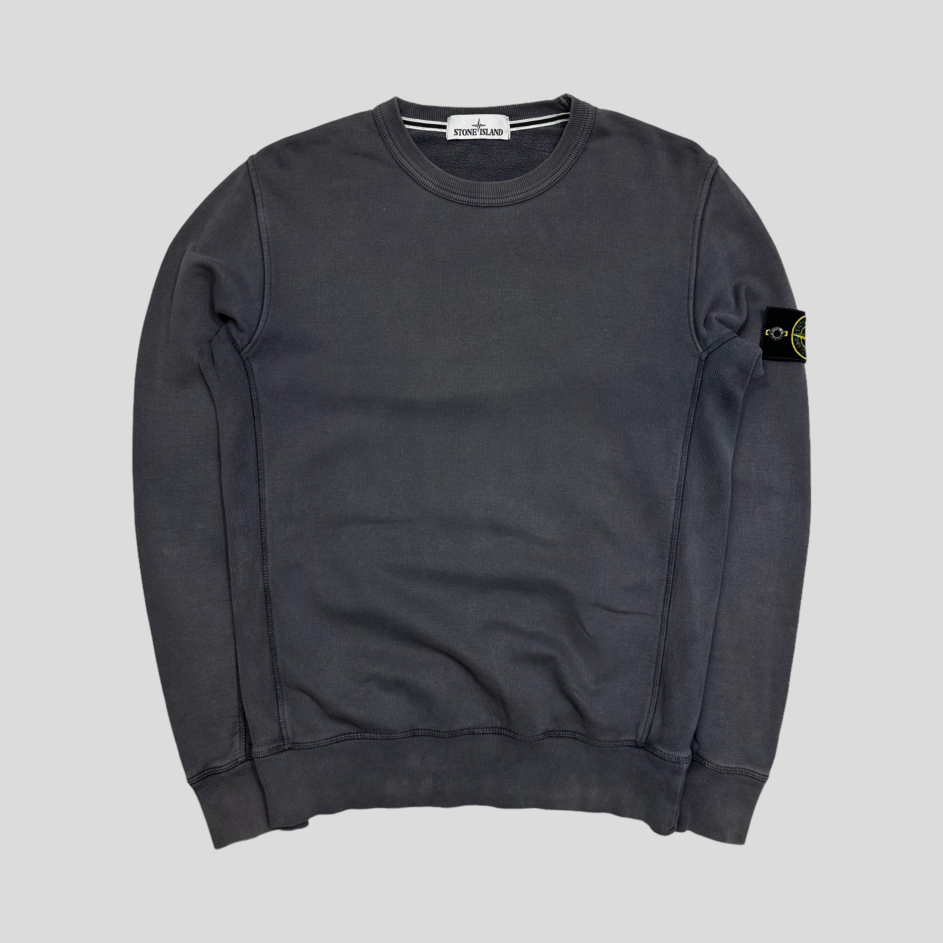 image of Stone Island Washed Grey Crewneck - M