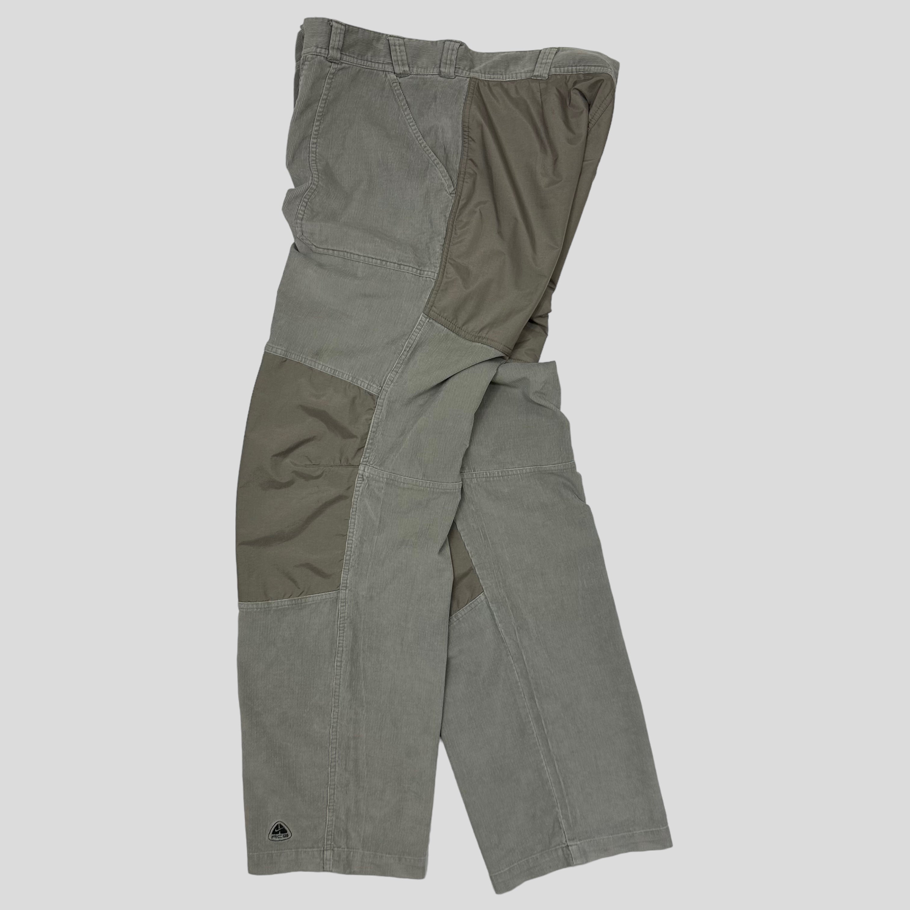 image of Nike ACG FW02 Cord and Nylon Panelled Cargos - 36