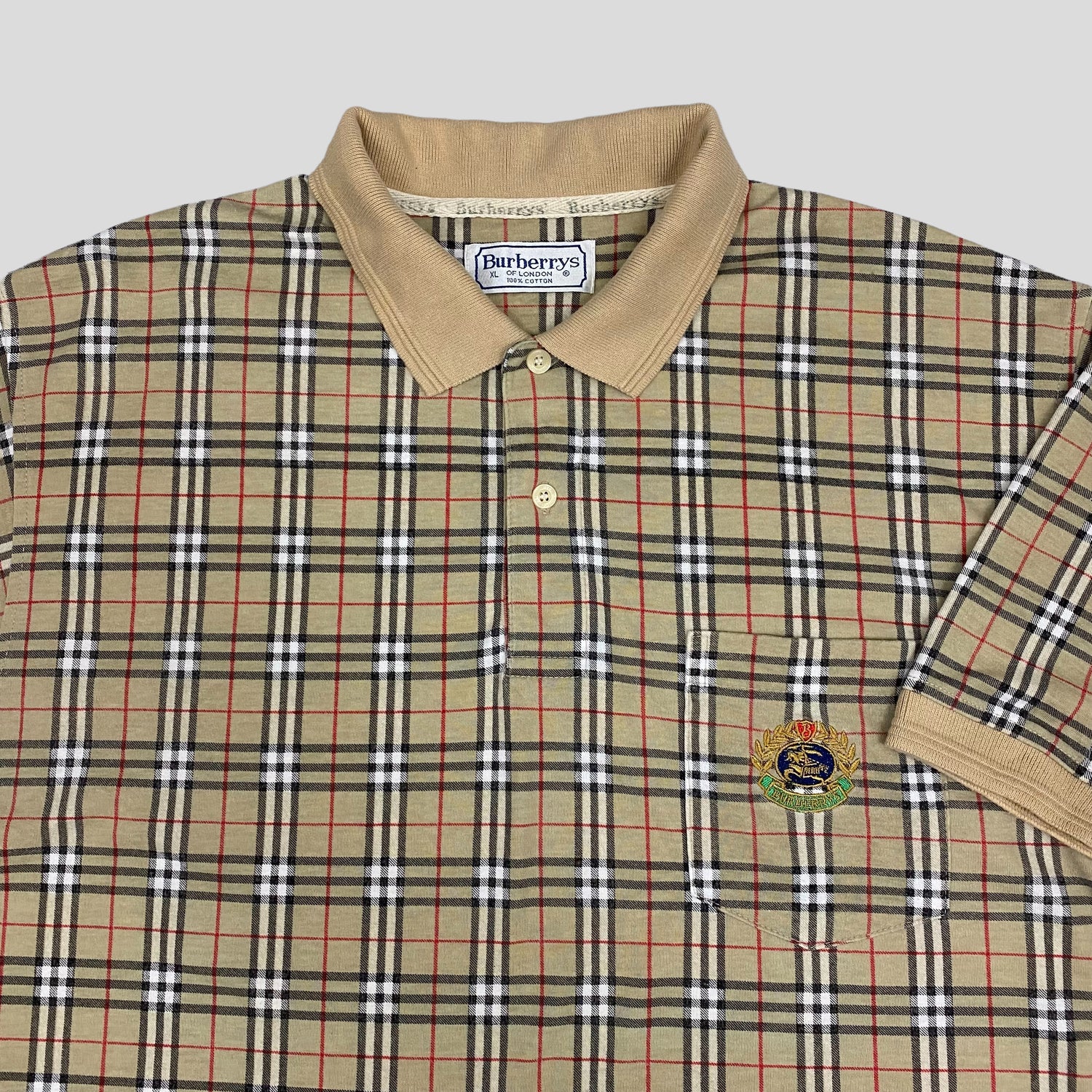 burberry nova check polo