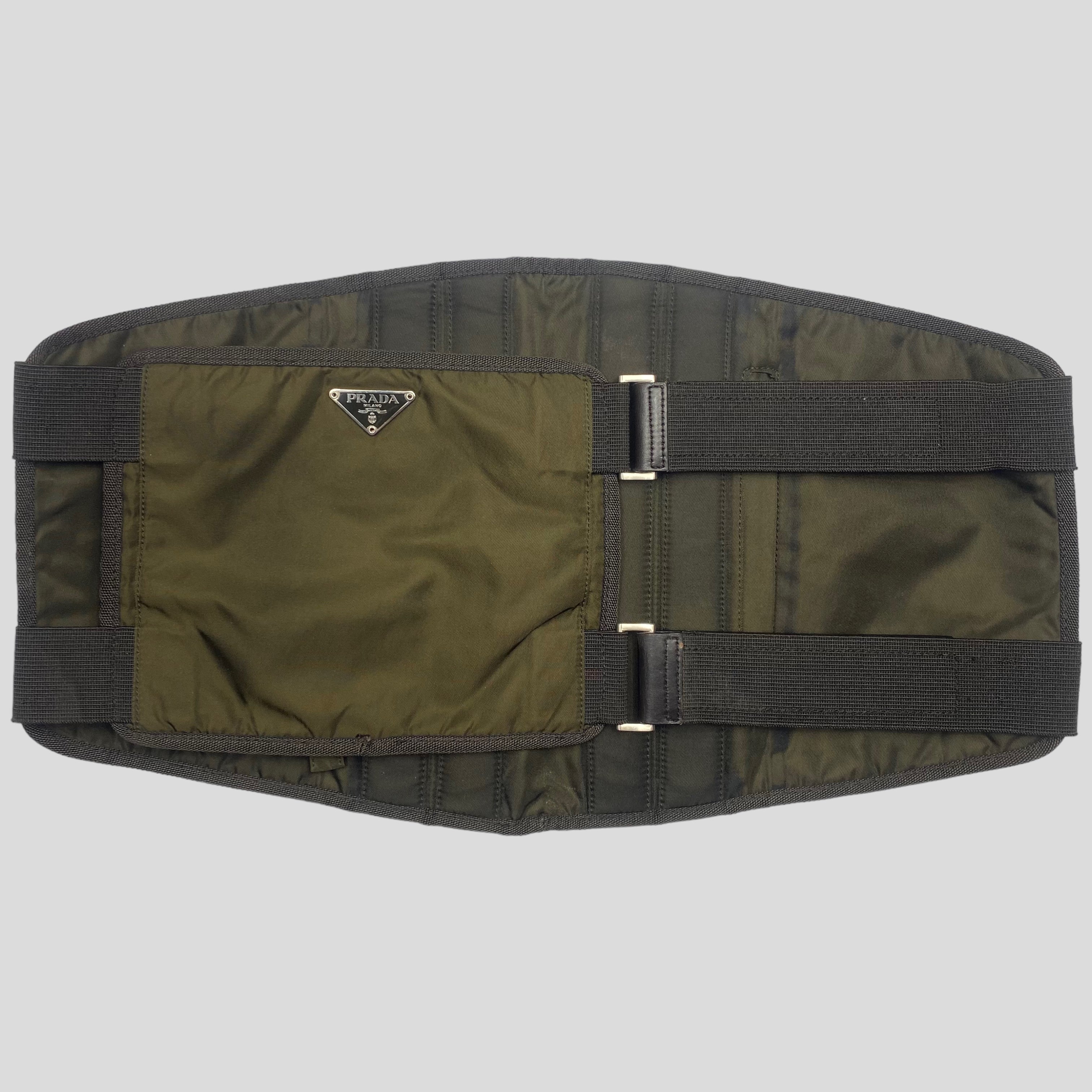 Prada 1999 Nylon Tactical Belt Bag XS S Warmwaves