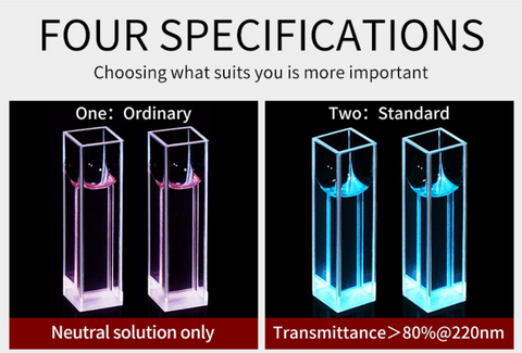 10mm Standard Quartz Fluorescence Cuvette With Lid/Four Polished Windows 2pcs 03