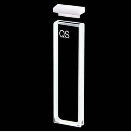 1mm Standard Quartz Fluorescence Cuvette With Lid/Four Polished Windows 2pcs