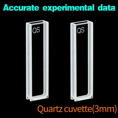 3mm Standard Quartz Cuvette with Lid/QuartzCell/Reaction Cuvette/Spectrophotometers 2pcs