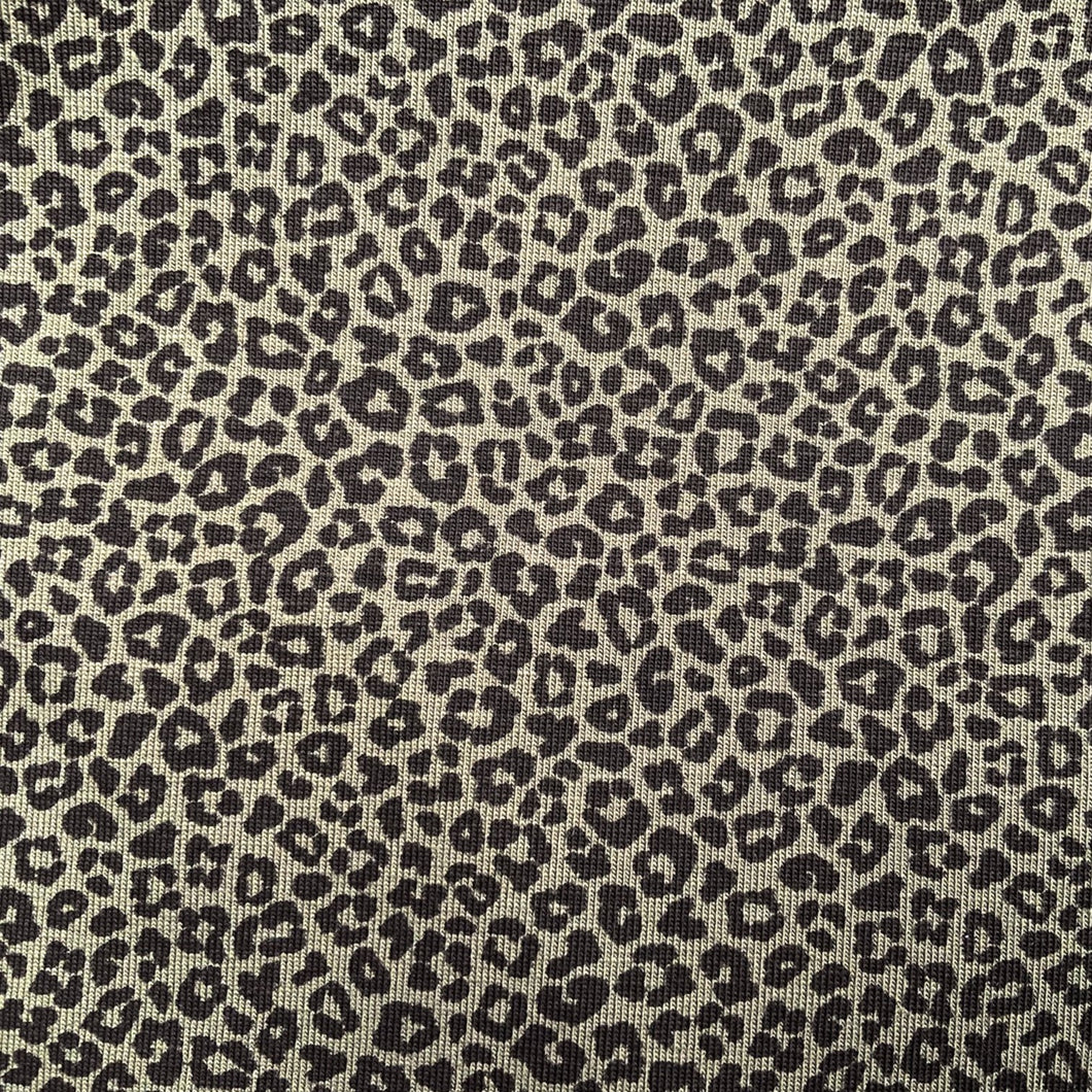 Olive Leopard  - Cotton Jersey