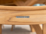 Alexander Rose Logo on Backrest of Dining Chair