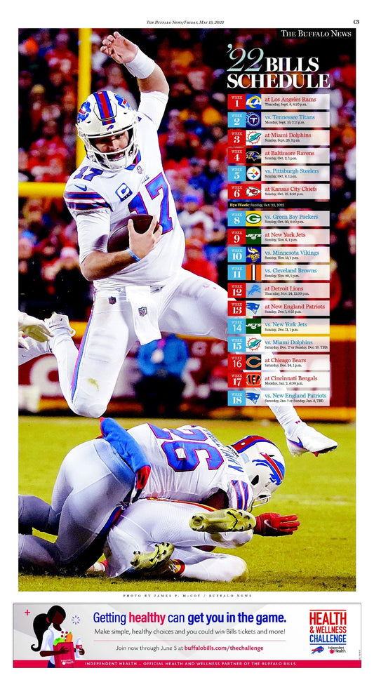 buffalo bills uniform schedule