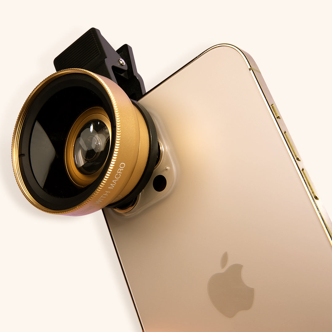 Gold Clip On Phone Lens