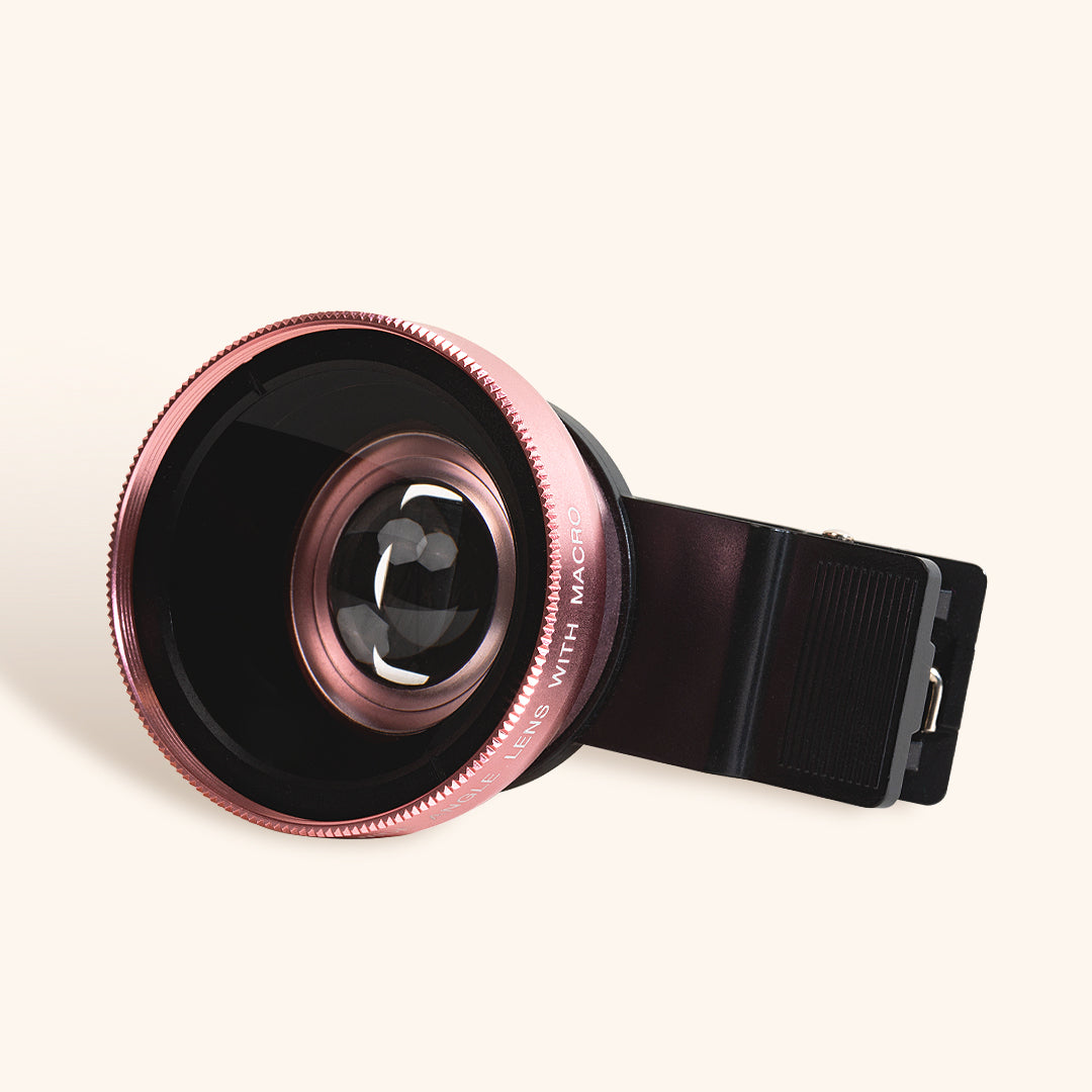 Macro Clip On Phone Lens In Rose Gold