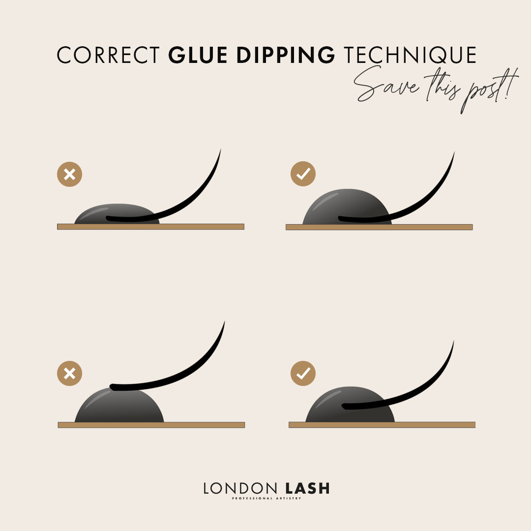 Correct Glue Dipping Technique Infographic
