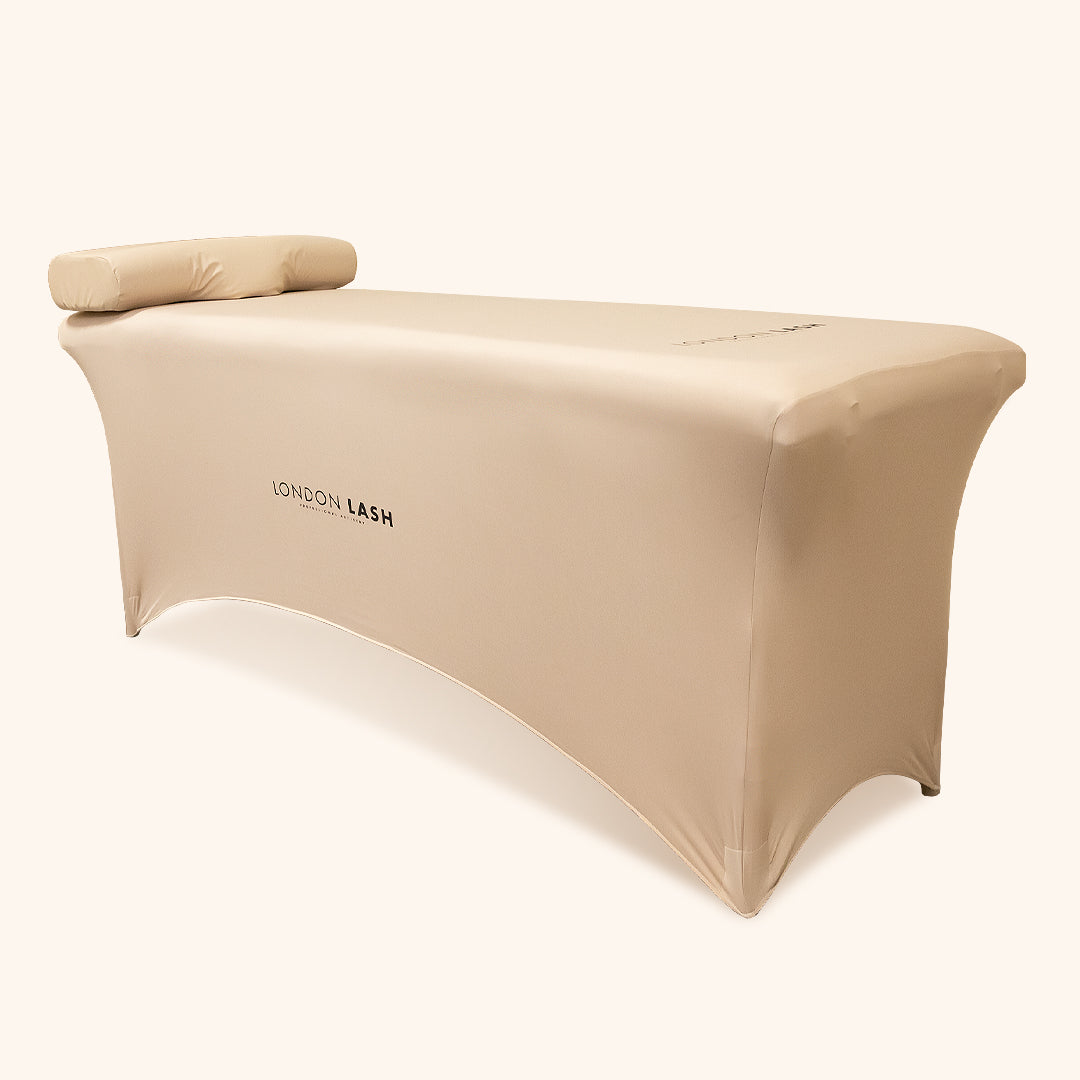 London Lash Beige Bed Cover and Memory Foam Neck Pillow