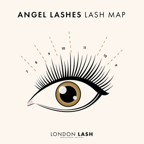 London Lash Angel Lashes Map for Lash Technicians