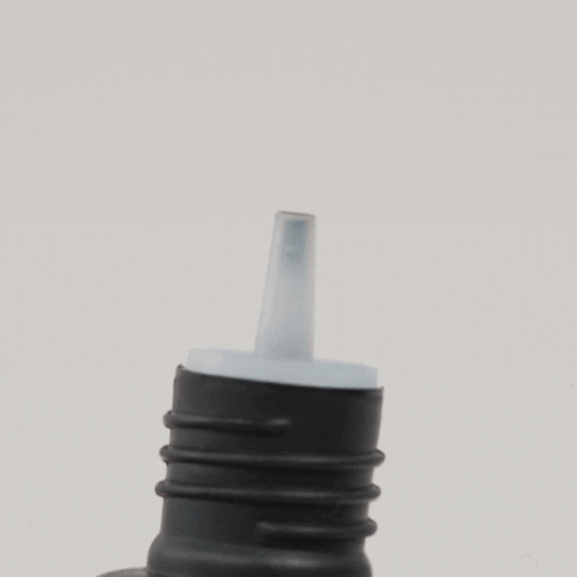 GIF of Lash Tech Burping Glue Bottle