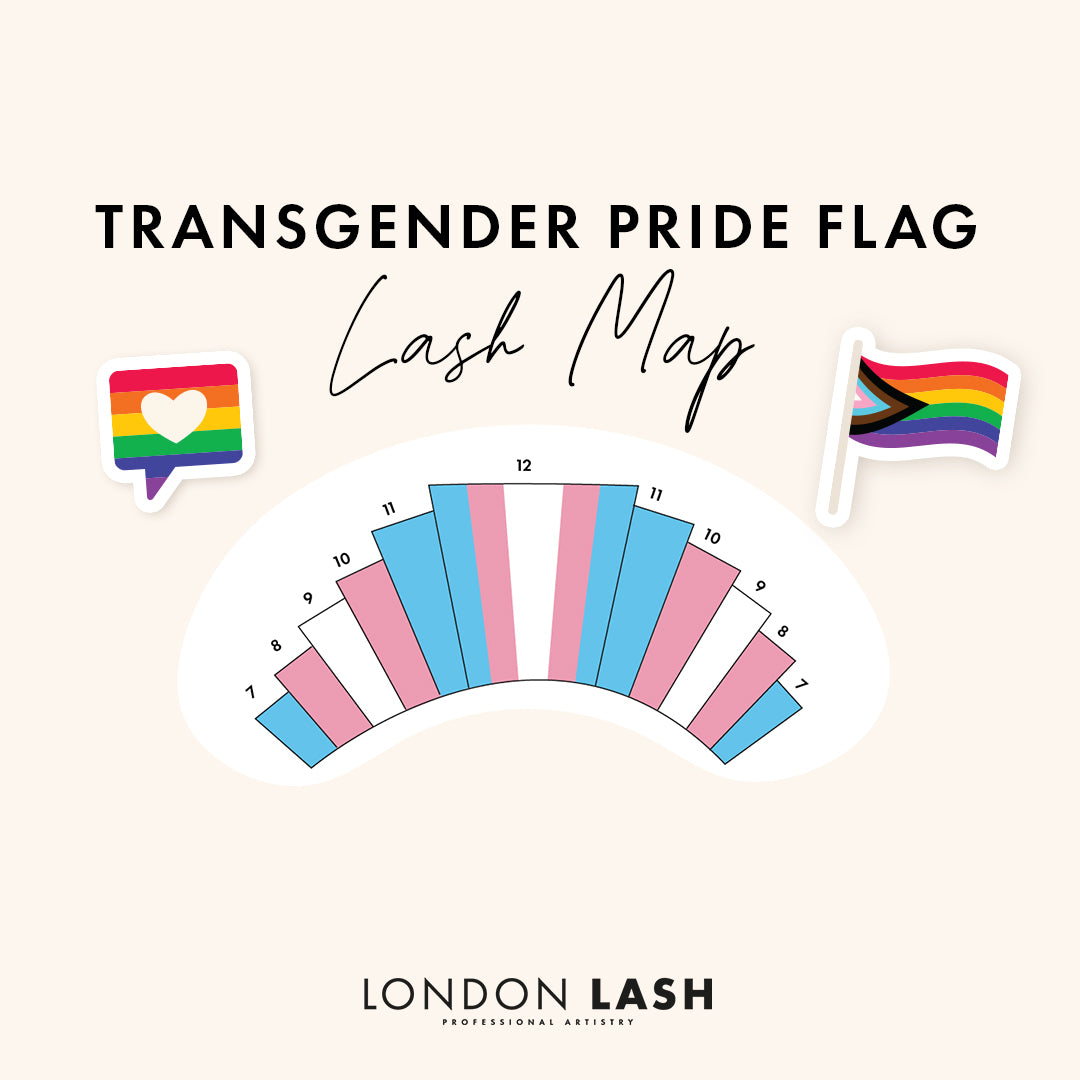 London Lash Trans Pride Flag Lash Extensions Map