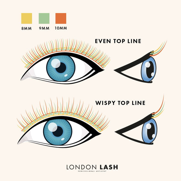 London Lash Top Line Lash Map for Lash Extensions