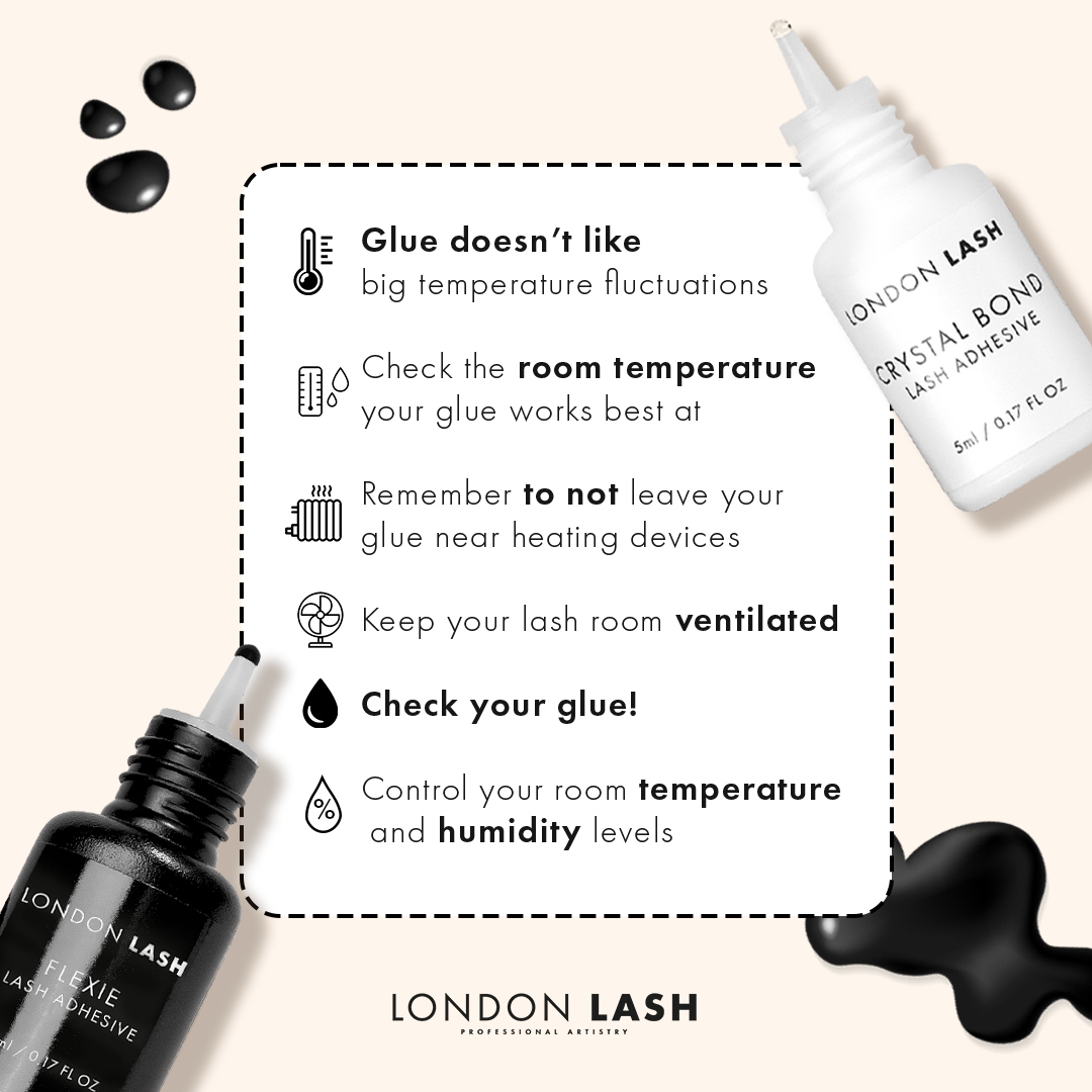 Infographic on Lash Glue for the Winter Months