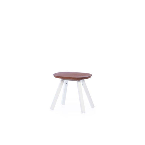 RS Barcelona - You and Me Bench & Stool - 50 / White & Iroko Wood - Playoffside.com