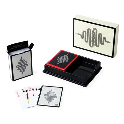 WOOD POKER SET BOX (EBONY) - Versai - Luxury Linens