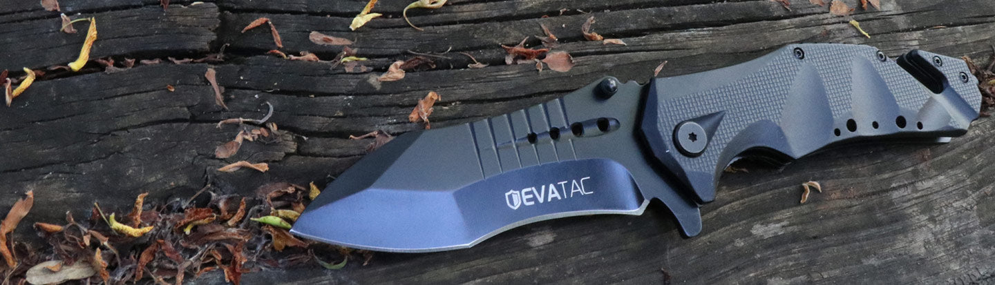 Combat Dagger for Sale - Fixed Blade Combat Knife [Black] – Evatac