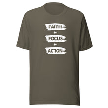 Load image into Gallery viewer, Faith + Focus + Action - Unisex Short Sleeve T-Shirt
