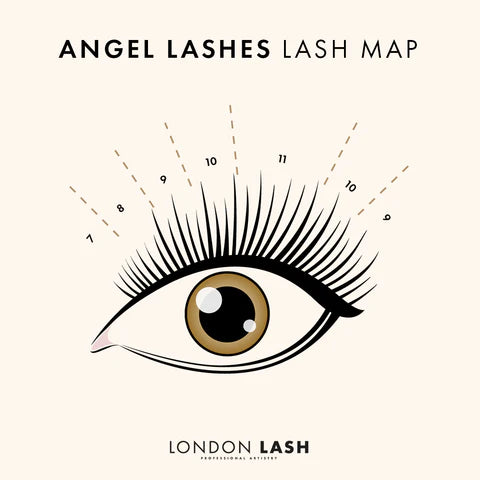 mapping cils, schema extension de cils, mapping extension de cils, cils ange, angel lashes, cils