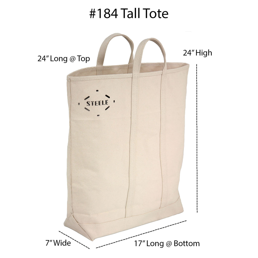 Natural Canvas Tote Bag - Tall | Steele Canvas Basket Corp