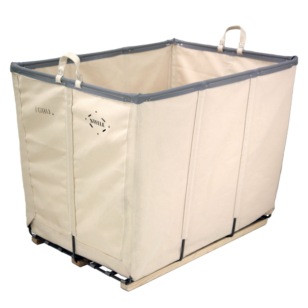 Canvas Basket Permanent Style Steele Canvas Basket Corp   Steelecanvas Canvas Permanent Basket 40 Natural Grey Angle 1200x1200 