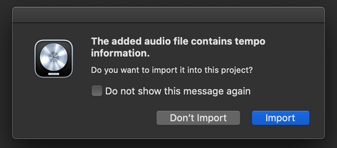 logic pro tempo change notification