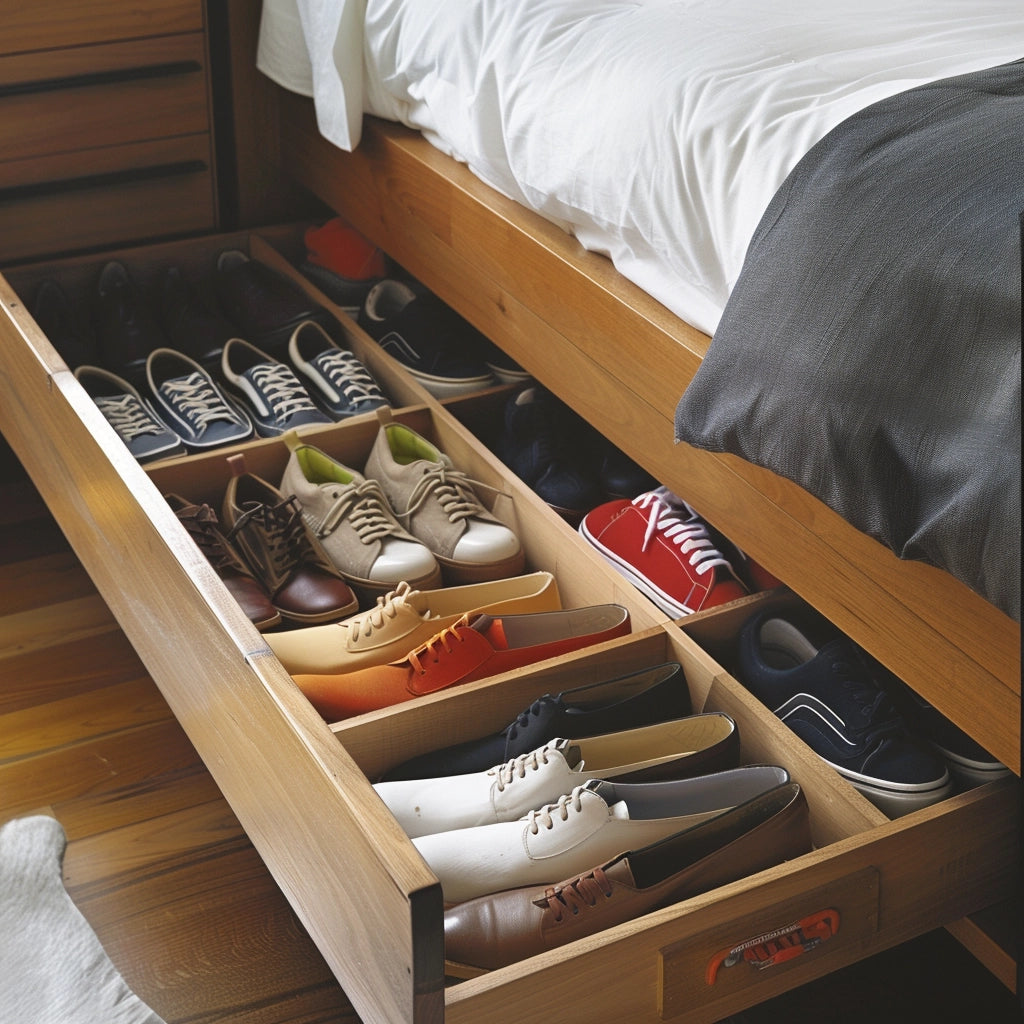 Bewaar schoenen in de slaapkamer