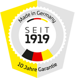Made in Germany Siegel mit der Aufschrift 10 Jahre Garantie