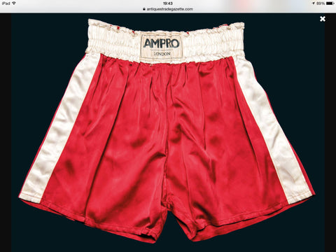 ampro boxing shorts worn by ali in his first bout against henry cooper