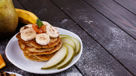 panqueques con avena y platano