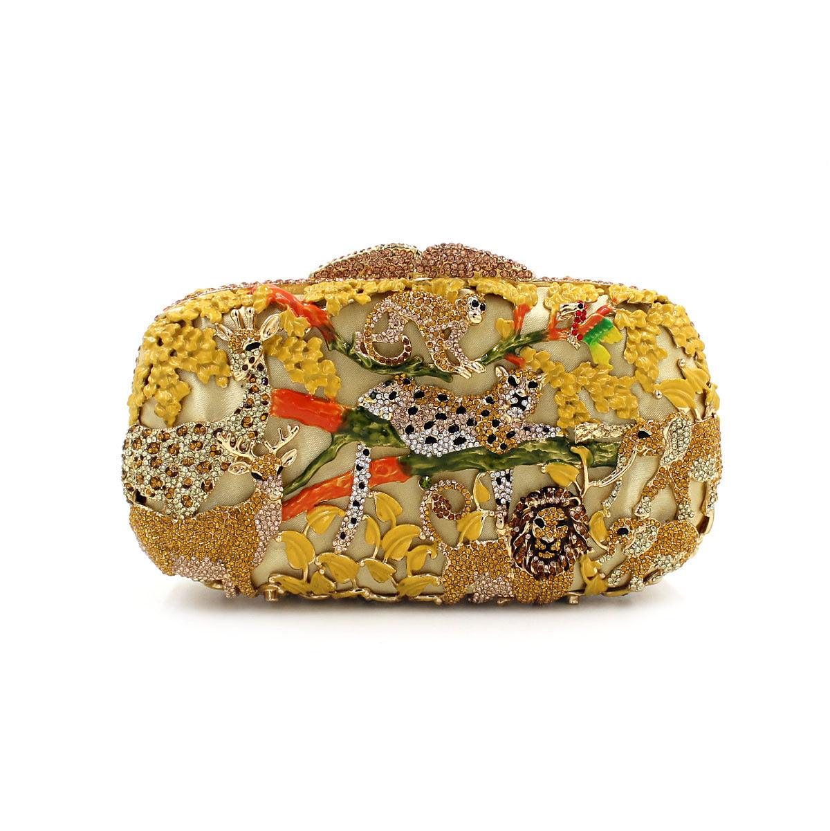 Oil drop Artistic Safari/Forest Theme Diamond Clutches – VROK