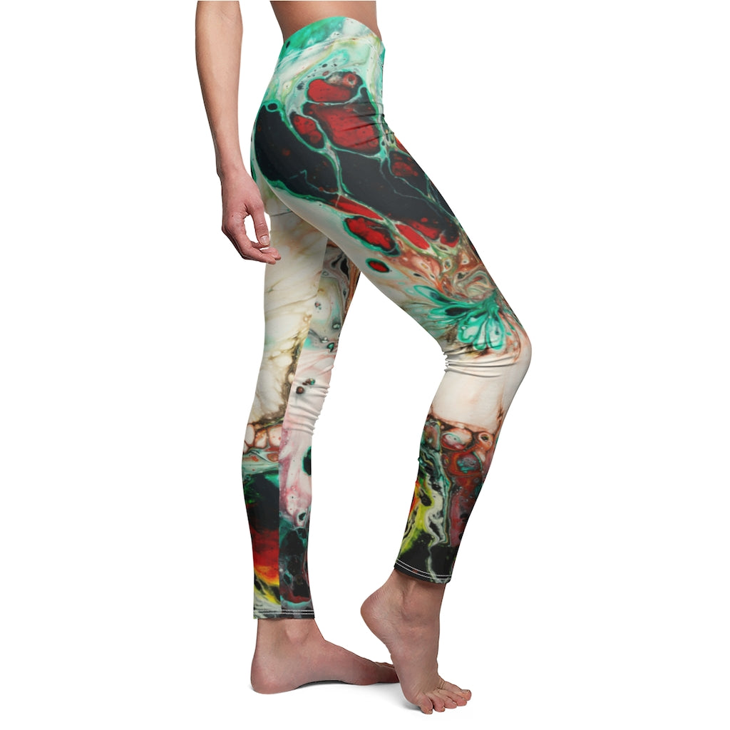 Green Galaxy - Women's Casual Leggings - Cameron Creations Ltd.