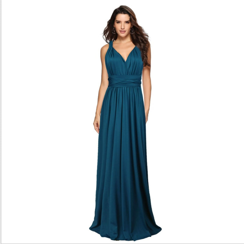Convertible Bridesmaid Dress Maxi Length - Emerald