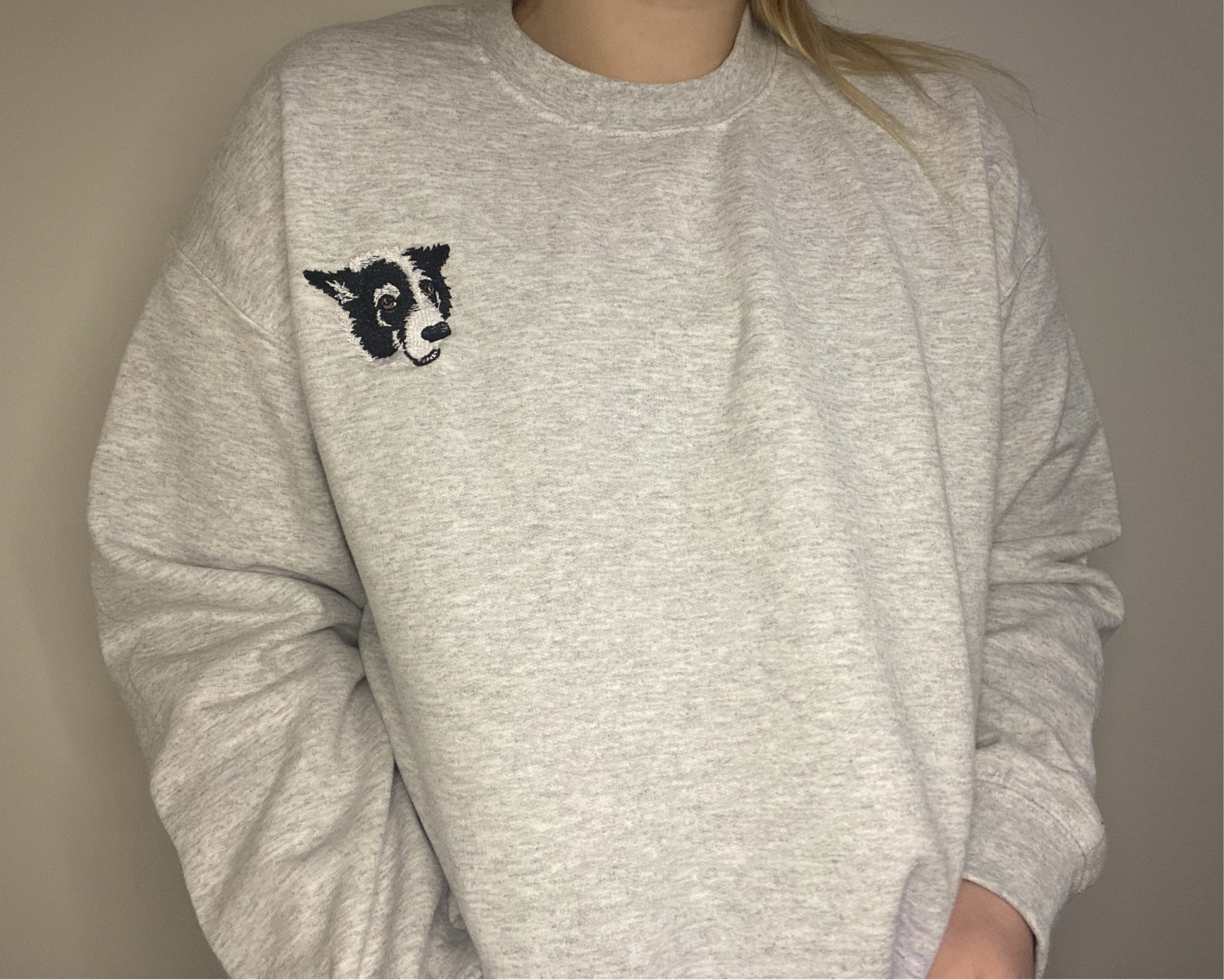 personalised pet embroidered sweatshirt