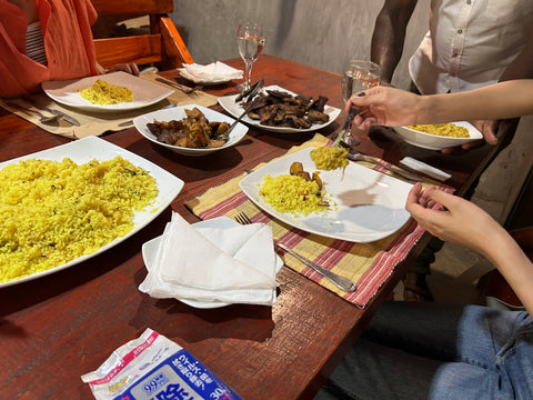 スリランカツリーハウスの夕食