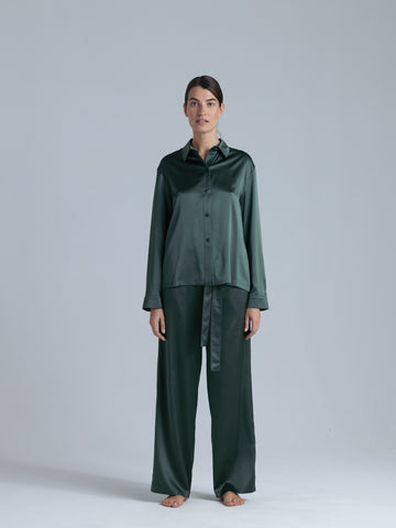 Green Silk Pajama