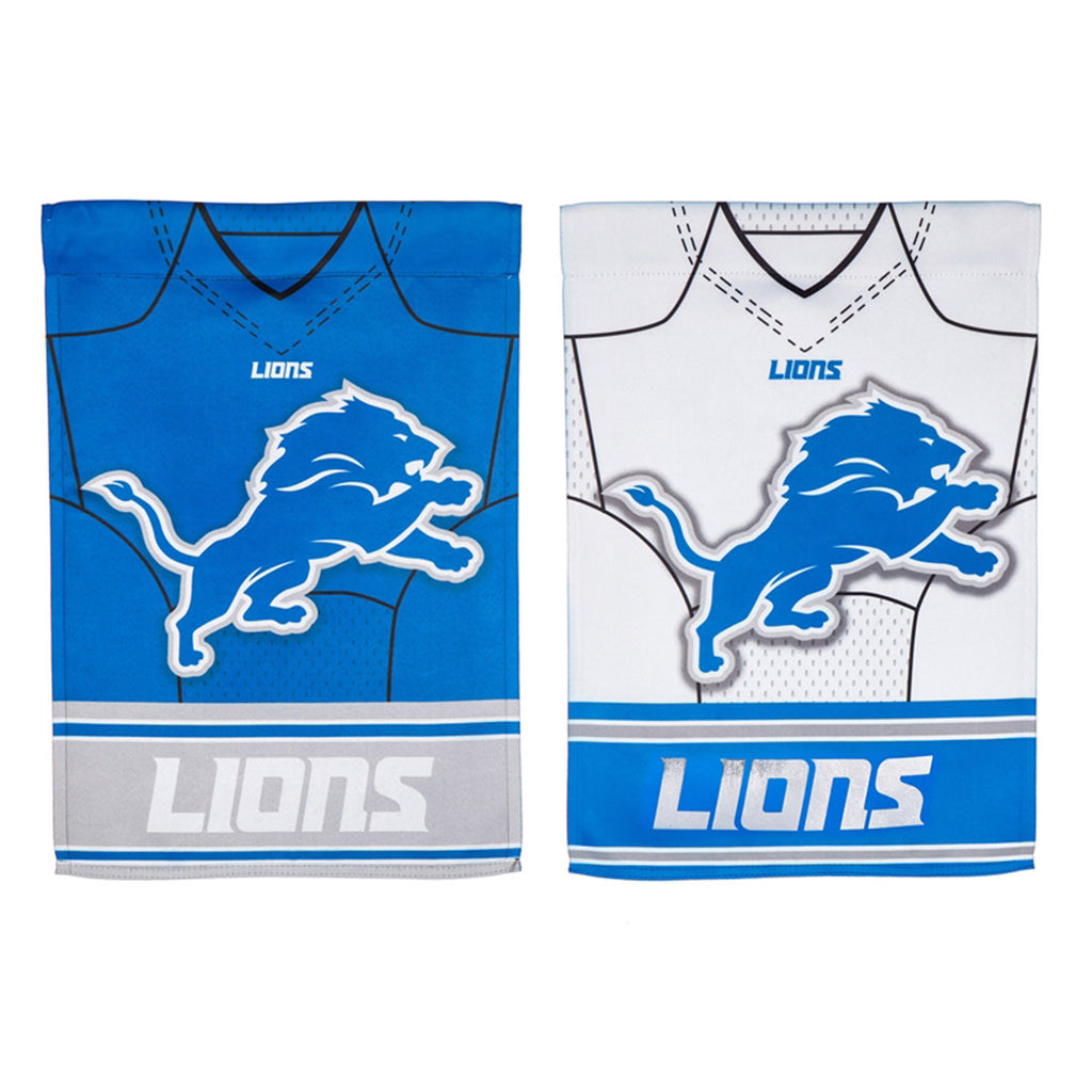 Flag DS Suede Foil Reg Jersey Detroit Lions house garden flag